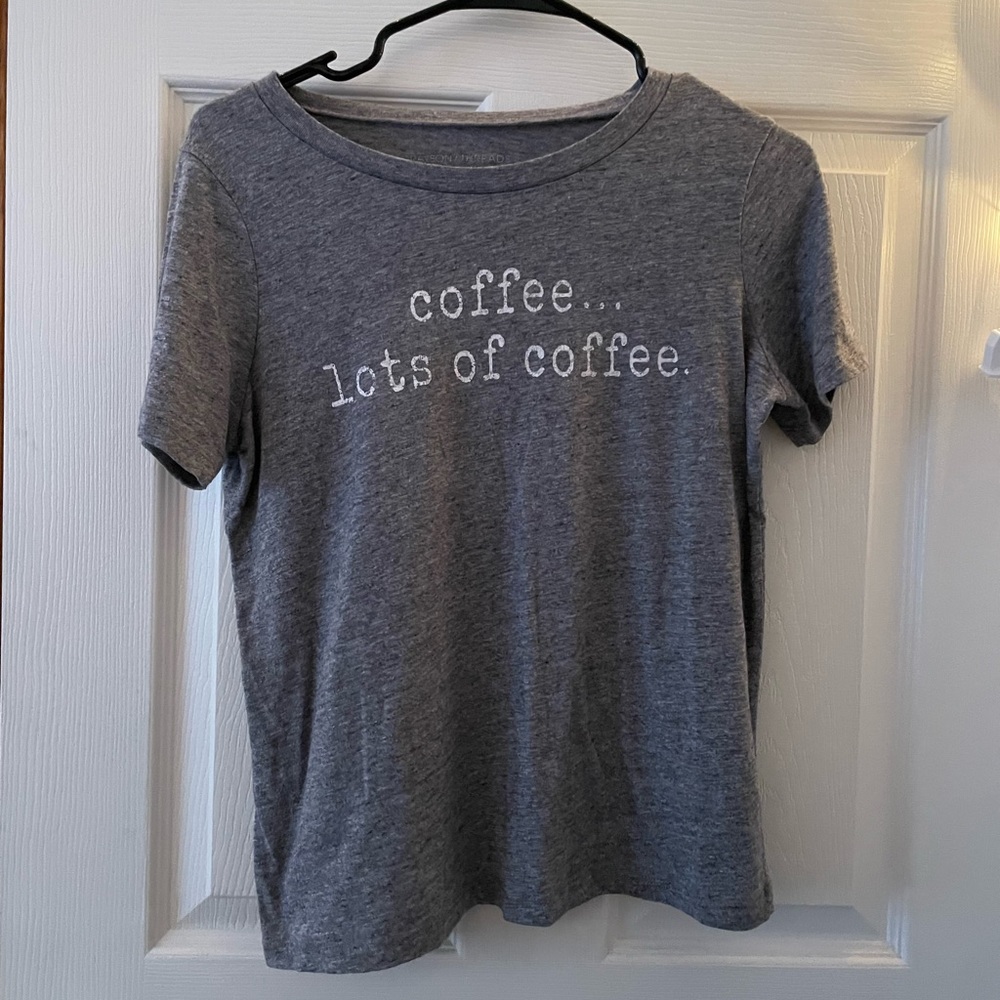 Grey and white tee